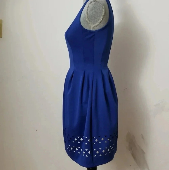 Monteau Women's size S Small Blue Dress fit flare - Picture 2 of 8